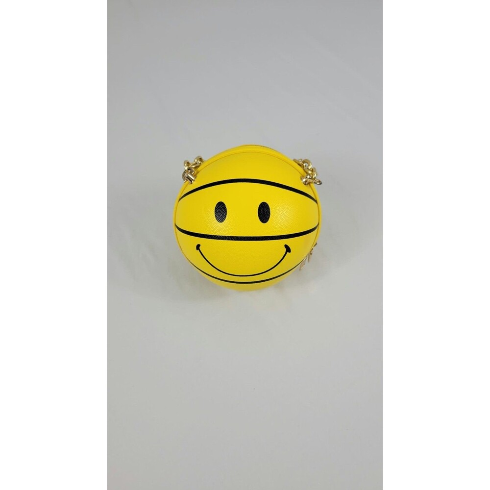 Yellow Basketball Smiley Face Chain Handle Bag